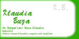 klaudia buza business card